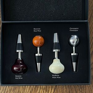 Set of Four Wine Bottle Stoppers